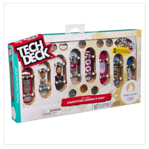 Tech Deck Competition Legends 8-Pk Mini Skateboards Olympic Games Paris 202 - Picture 9 of 9
